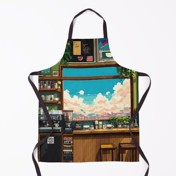 Item preview, Cozy Cafe Window Pixel art designed and sold by fredcomeaux8.