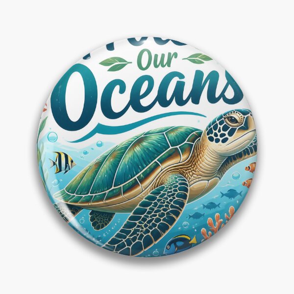 Item preview, Protect Our Oceans Sea Turtle Underwater Coral Reef Art designed and sold by Luna-Flow.