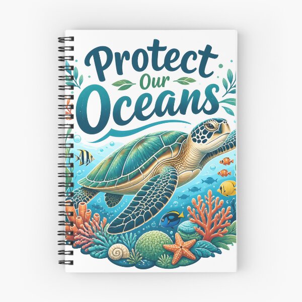 Item preview, Protect Our Oceans Sea Turtle Underwater Coral Reef Art designed and sold by Luna-Flow.