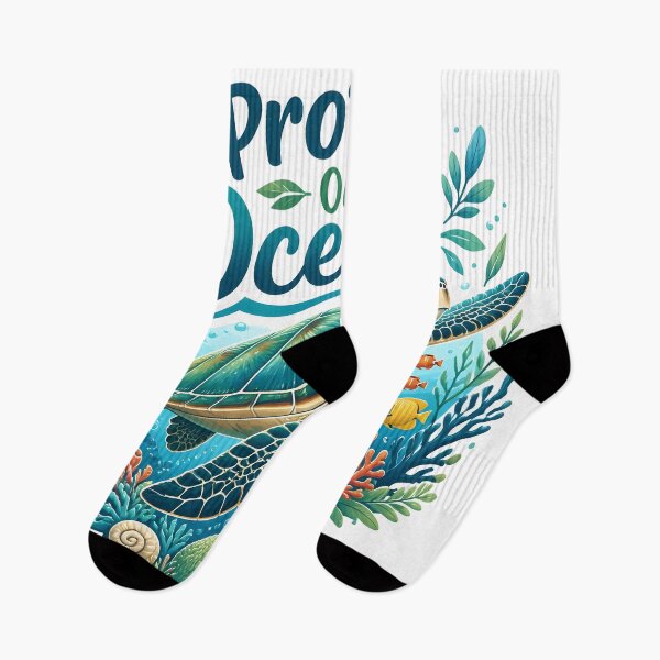 Item preview, Protect Our Oceans Sea Turtle Underwater Coral Reef Art designed and sold by Luna-Flow.