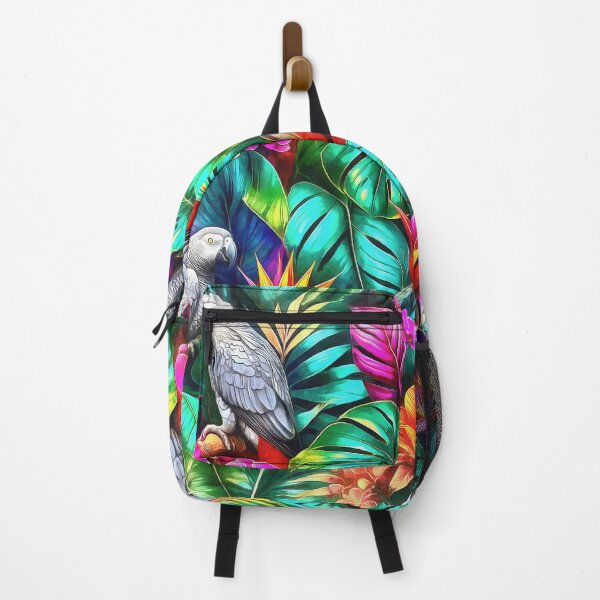 Item preview, Grey Parrot Jungle Dreams Seamless Surface Pattern designed and sold by taiche.