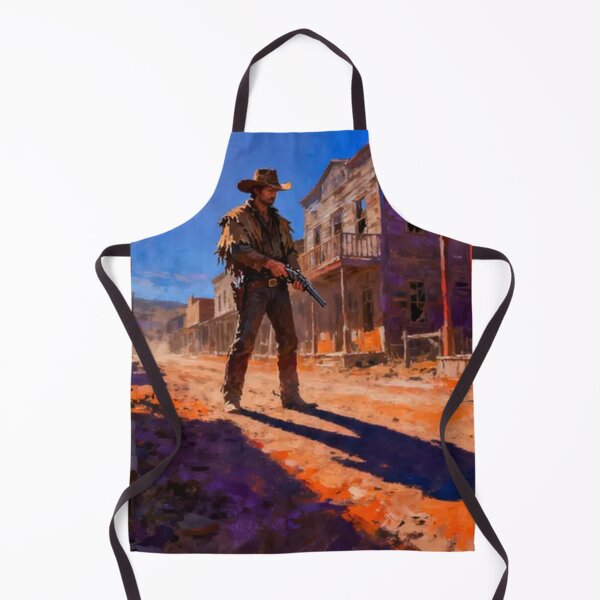 Item preview, Cowboy in Ghost Town Western Street Painting designed and sold by Pioneer Spirit Market.