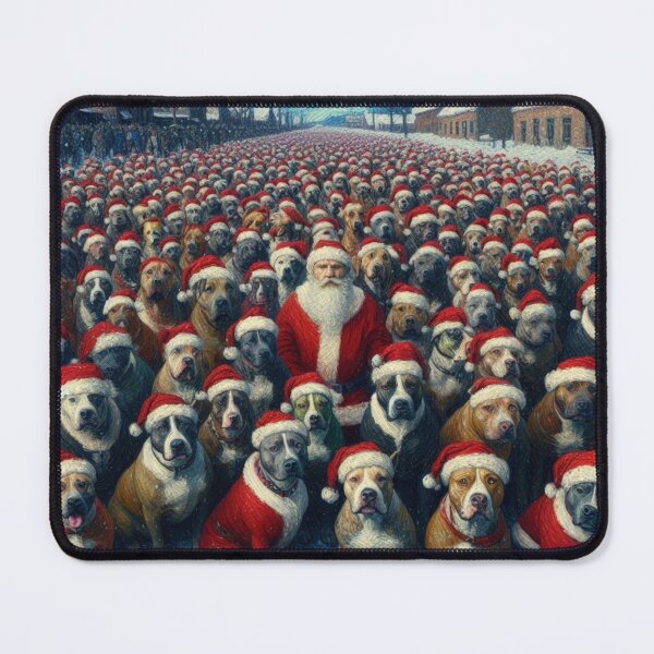 Item preview, Santa with Pitbulls designed and sold by 123ks.