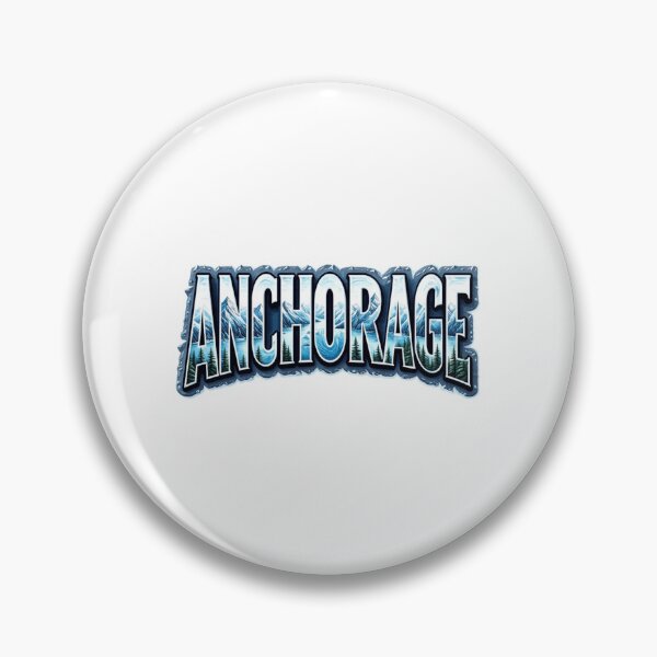 Artikelvorschau, Anchorage Mountain Reise-Typografie-Aufkleber entworfen und verkauft von Imaginarium of Chaos falcon88 .