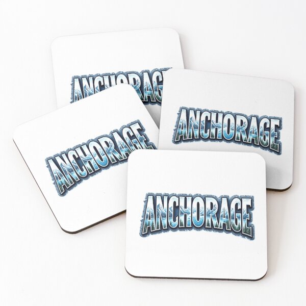 Item preview, Anchorage Mountain Travel Typography Sticker designed and sold by Imaginarium of Chaos falcon88 .