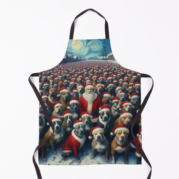 Item preview, Santa with Pitbulls designed and sold by 123ks.