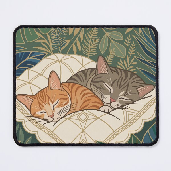 Item preview, Botanical Cat in Bed Art designed and sold by PrintivoraHub.
