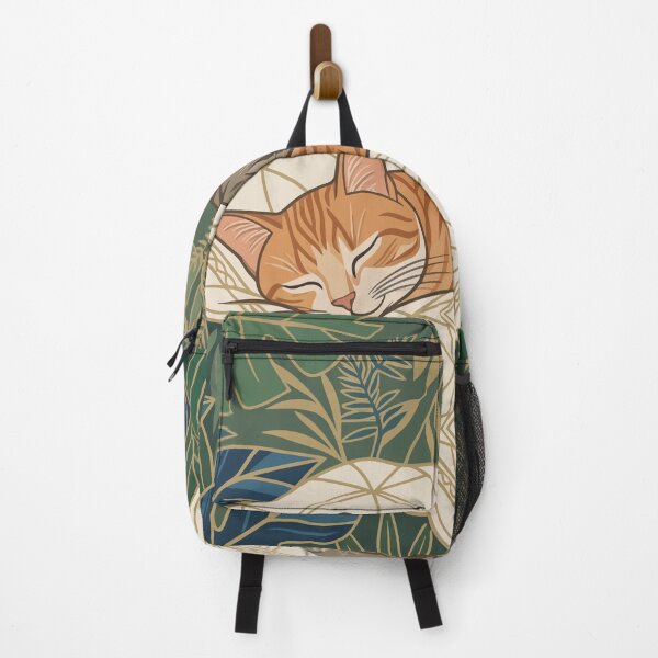 Item preview, Botanical Cat in Bed Art designed and sold by PrintivoraHub.