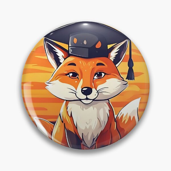 Artikelvorschau, Groovy Grad: Retro 70s Fox Mascot Graduation Cap C entworfen und verkauft von Mercella-Inc.