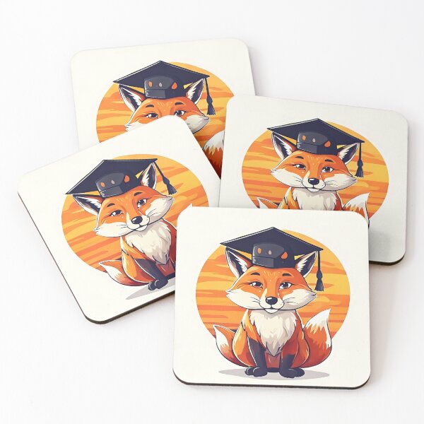 Item preview, Groovy Grad: Retro 70s Fox Mascot Graduation Cap C designed and sold by Mercella-Inc.