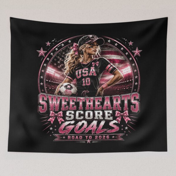 Item preview, Sweethearts Score Goals | Coquette Soccer Girl Road To 2026 Sports Fashion Design designed and sold by Prime legend .