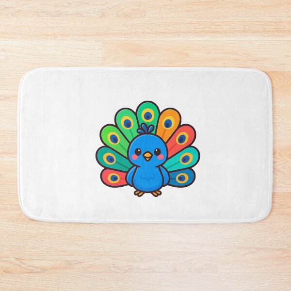 Item preview, Show Your Colors Peacock - Positive Kawaii Sticker designed and sold by foryouandyours.