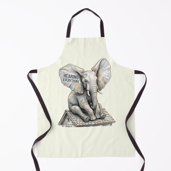 Item preview, Escuchando todo: Elefante gracioso en el tejado (obra de arte) designed and sold by SoulPT.