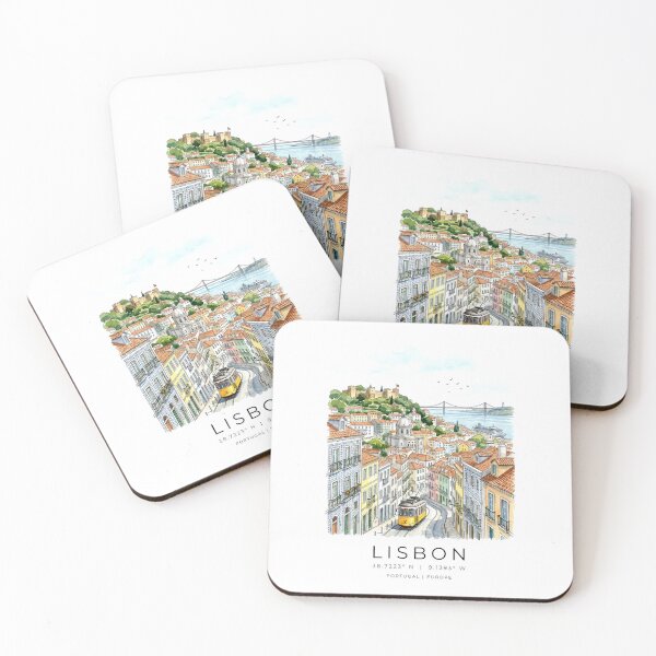Item preview, Lisbon cityscape in watercolor style designed and sold by annejunker99.
