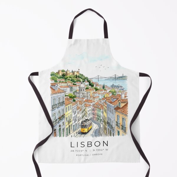 Item preview, Lisbon cityscape in watercolor style designed and sold by annejunker99.