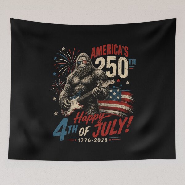 Item preview, America's 250th Happy 4th Of July! 1776 - 2026 Bigfoot Sasquatch Patriotic Anniversary designed and sold by HumansStuck12.