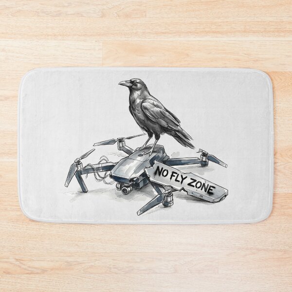 Item preview, No Fly Zone: Defiant Raven and Broken Drone Art designed and sold by SoulPT.