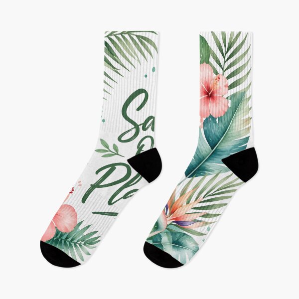 Item preview, Save Our Planet Tropical Floral Typography Eco Art designed and sold by Luna-Flow.