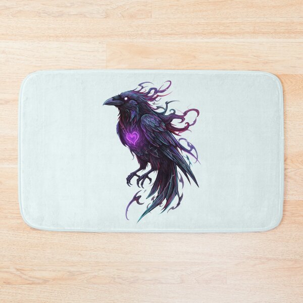 Item preview, Glow Neon Raven Gothic Mystical Bird - Dark Fantasy Art designed and sold by Exquisite Design Studio „Paculówka”.