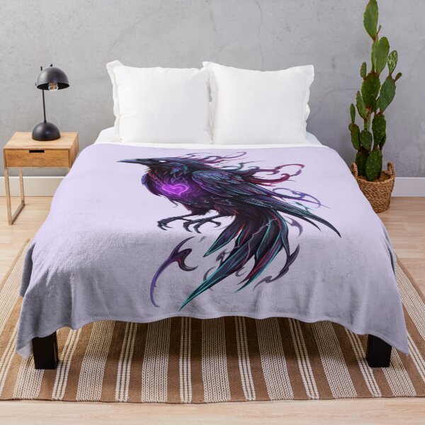 Item preview, Glow Neon Raven Gothic Mystical Bird - Dark Fantasy Art designed and sold by Exquisite Design Studio „Paculówka”.