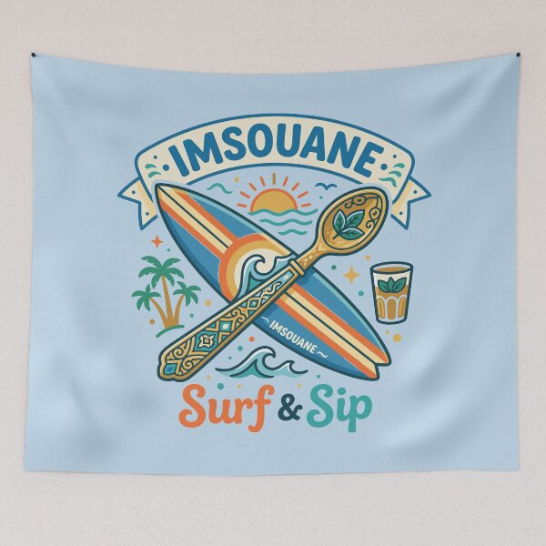 Item preview, lmsouane Morocco, Surf, Tea & Atlantic Coastal Vibes designed and sold by bihtti.