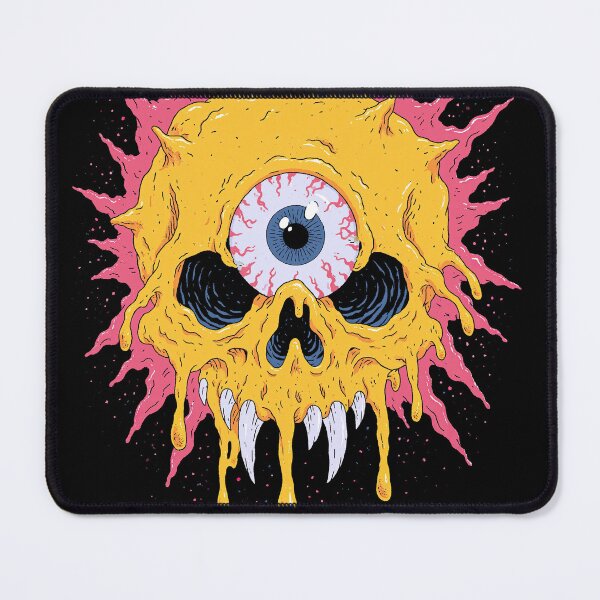 Item preview, One-Eyed Melting Skull Tee designed and sold by folskullyz.