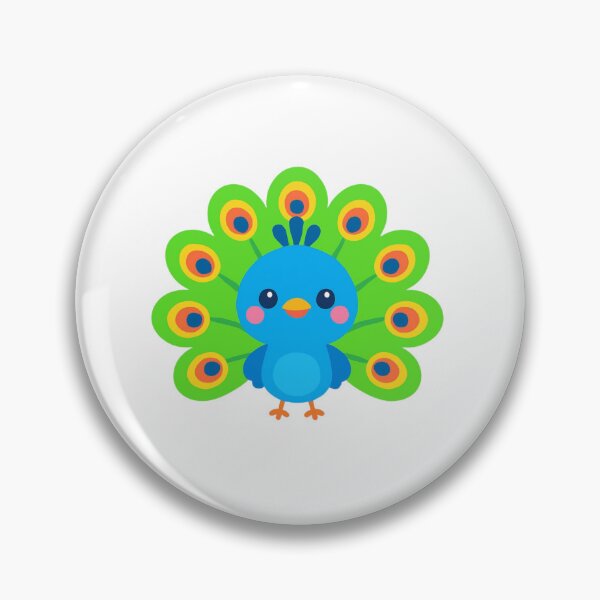 Item preview, Show Your Colors Peacock - Positive Kawaii Sticker designed and sold by foryouandyours.