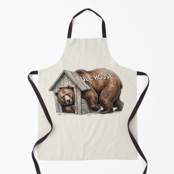 Item preview, Full House: Funny Big Bear in a Small Doghouse Art designed and sold by SoulPT.