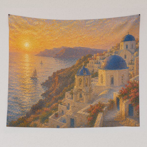Item preview, Sunset at Santorini designed and sold by ArcanaAbsolute.