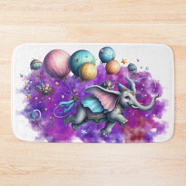 Item preview, Fairytale Elephant Flying with Colorful Balloons designed and sold by Szpaku desart .