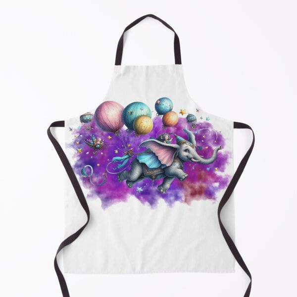 Item preview, Fairytale Elephant Flying with Colorful Balloons designed and sold by Szpaku desart .