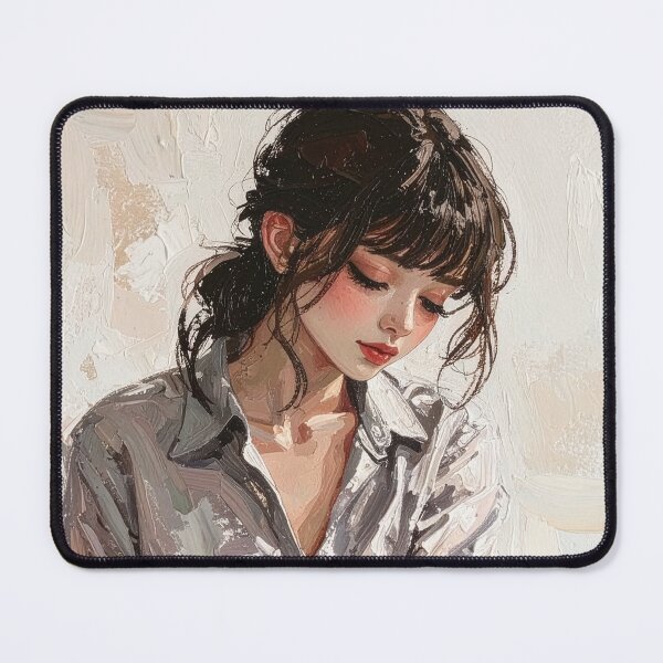 Item preview, Impressionist Pensive Woman Oil Painting designed and sold by BetweenForms.