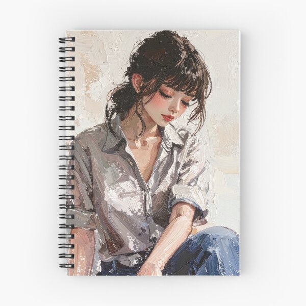 Item preview, Impressionist Pensive Woman Oil Painting designed and sold by BetweenForms.