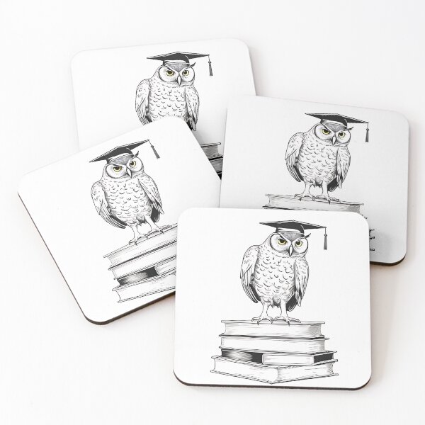 Item preview, Class of 2026: Elegant Line-Art Owl Graduation Mas designed and sold by Mercella-Inc.