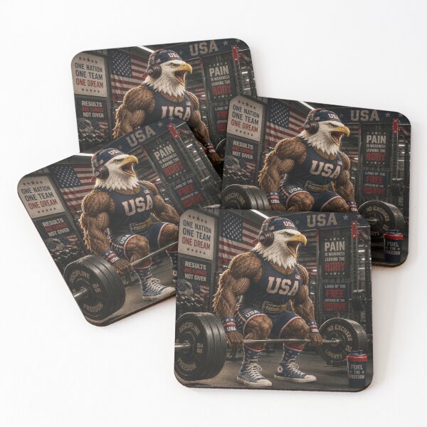 Item preview, Patriotic Gym Eagle Sticker | USA Bodybuilder Eagle | Freedom Fitness Meme | American Workout Motivation designed and sold by Pophands.
