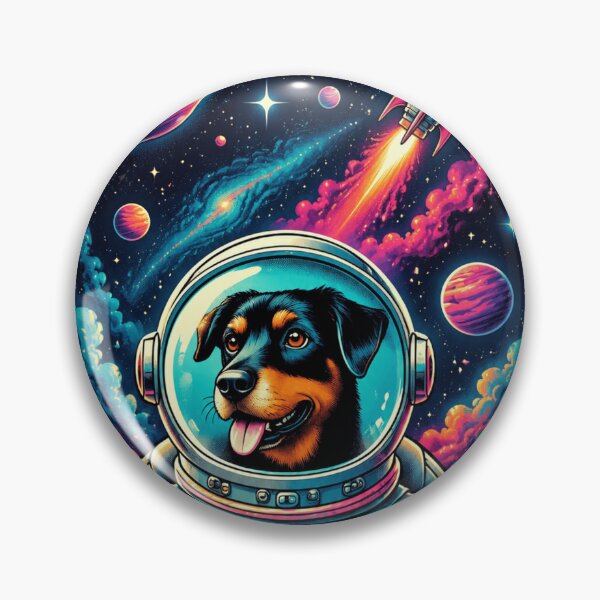 Item preview, Cute Astronaut Dog in Colorful Space Cockpit 3 designed and sold by From Cyryl with Love.