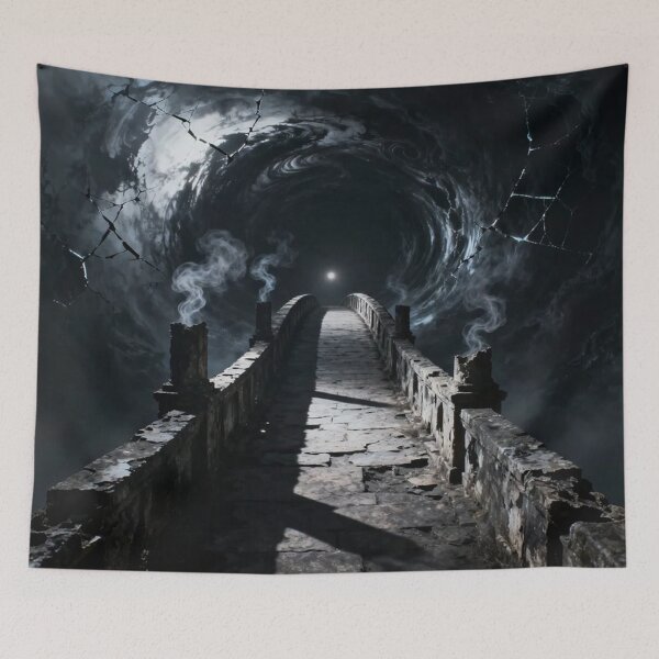 Item preview, Ancient Stone Bridge into Swirling Dark Portal designed and sold by Pioneer Spirit Market.