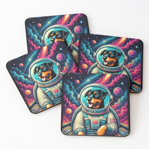 Item preview, Cute Astronaut Dog in Colorful Space Cockpit 3 designed and sold by From Cyryl with Love.