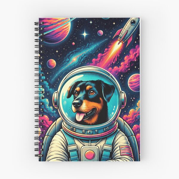 Item preview, Cute Astronaut Dog in Colorful Space Cockpit 3 designed and sold by From Cyryl with Love.