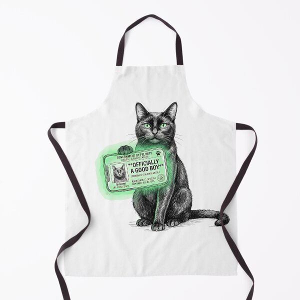 Item preview, Officially A Good Boy: Funny Black Cat Digital ID Art designed and sold by SoulPT.