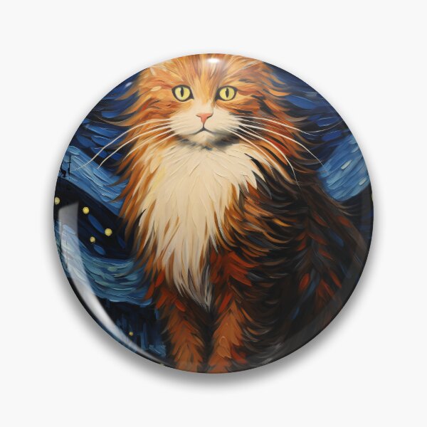 Item preview, Funny Norwegian Forest Cat Starry Night Illustration Mom Dad Kids designed and sold by rafaeltto.