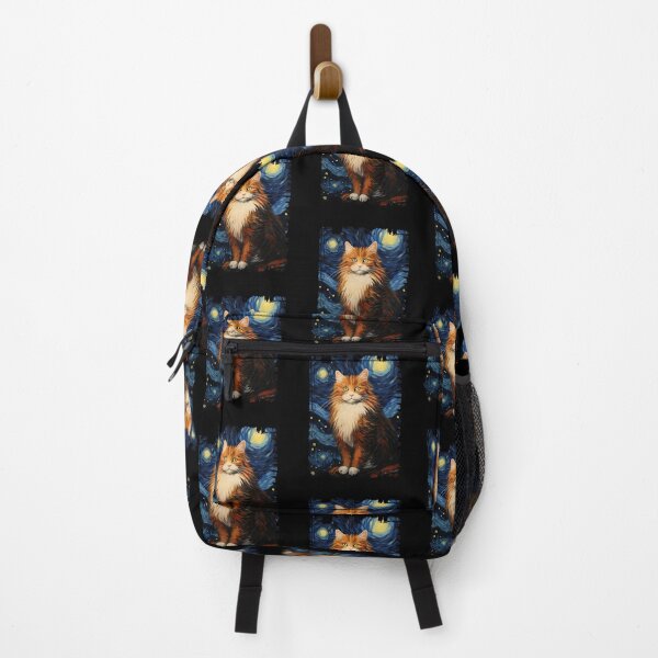 Item preview, Funny Norwegian Forest Cat Starry Night Illustration Mom Dad Kids designed and sold by rafaeltto.