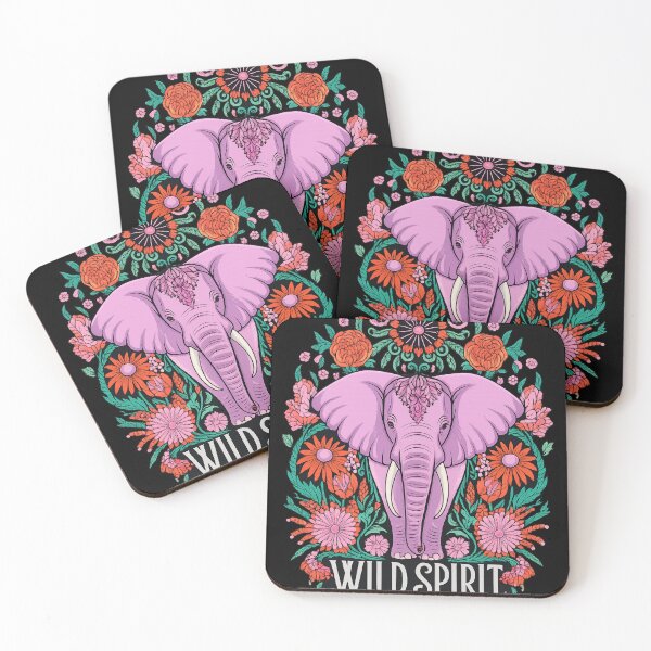 Item preview, Wild Spirit Elephant – Floral Boho Wildlife Art Design designed and sold by BlueHillsJanot.