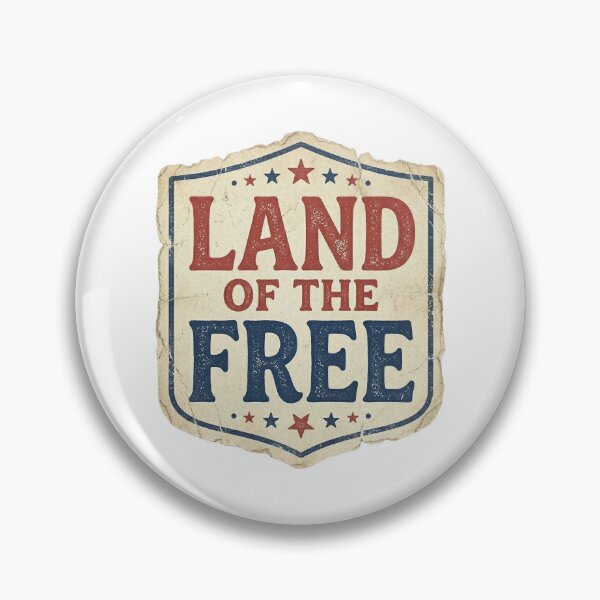 Item preview, Retro Land of the Free Patriotic Typography designed and sold by Lamlamiu.