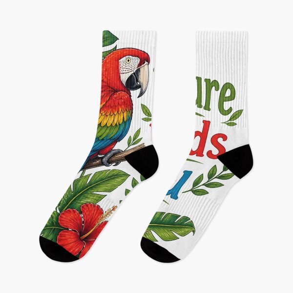 Item preview, Nature Needs You Scarlet Macaw Parrot Tropical Art designed and sold by Luna-Flow.