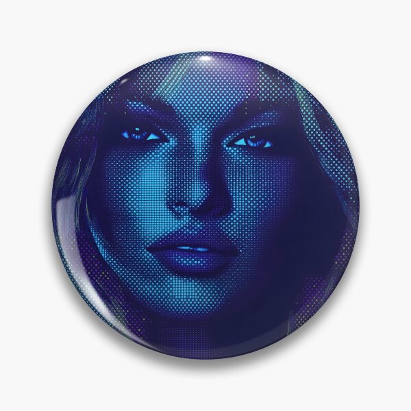 Item preview, Neon Halftone Portrait of a Woman designed and sold by ClubVacay.