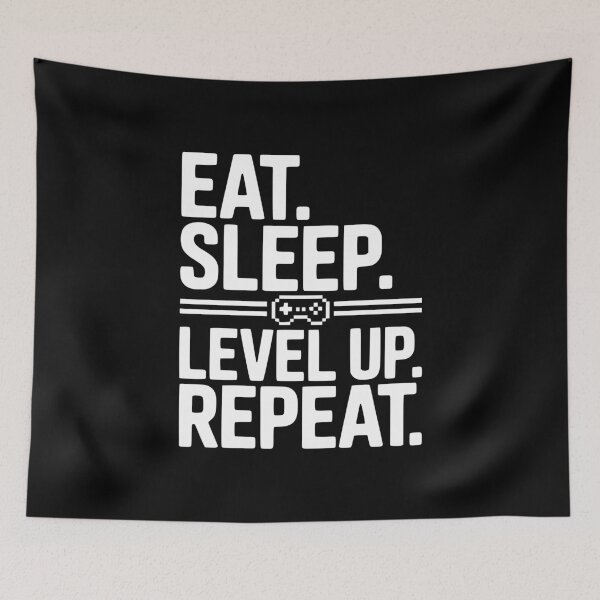 Item preview, Eat. Sleep. Level Up. Repeat. designed and sold by Frank Ring.