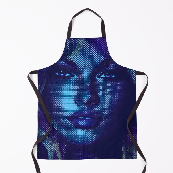 Item preview, Neon Halftone Portrait of a Woman designed and sold by ClubVacay.