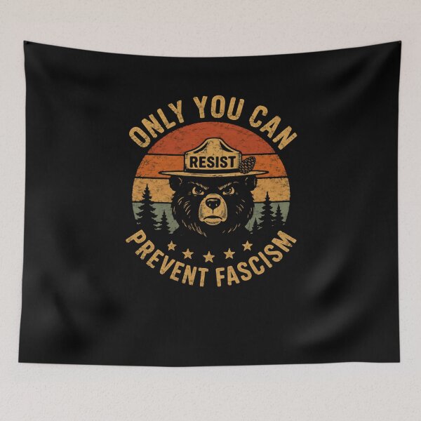 Item preview, Only You Can Resist Prevent Fascism Political Activist Bear designed and sold by HumansStuck12.