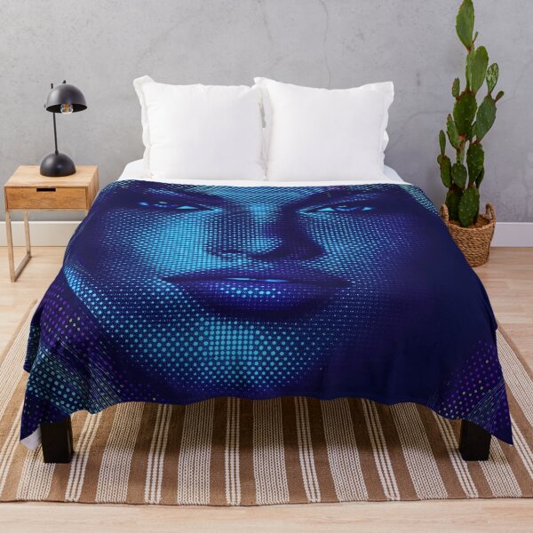 Item preview, Neon Halftone Portrait of a Woman designed and sold by ClubVacay.